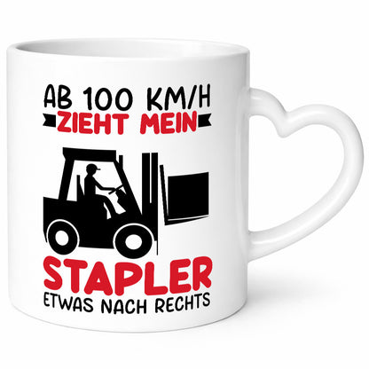 Stapler zieht nach Rechts | Staplerfahrer Arbeit Geschenkidee Kollegen Büro