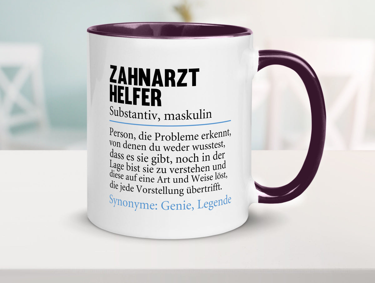 Zahnarzthelfer | Spruch Humor Zahnmedizin Geschenkidee Tasse