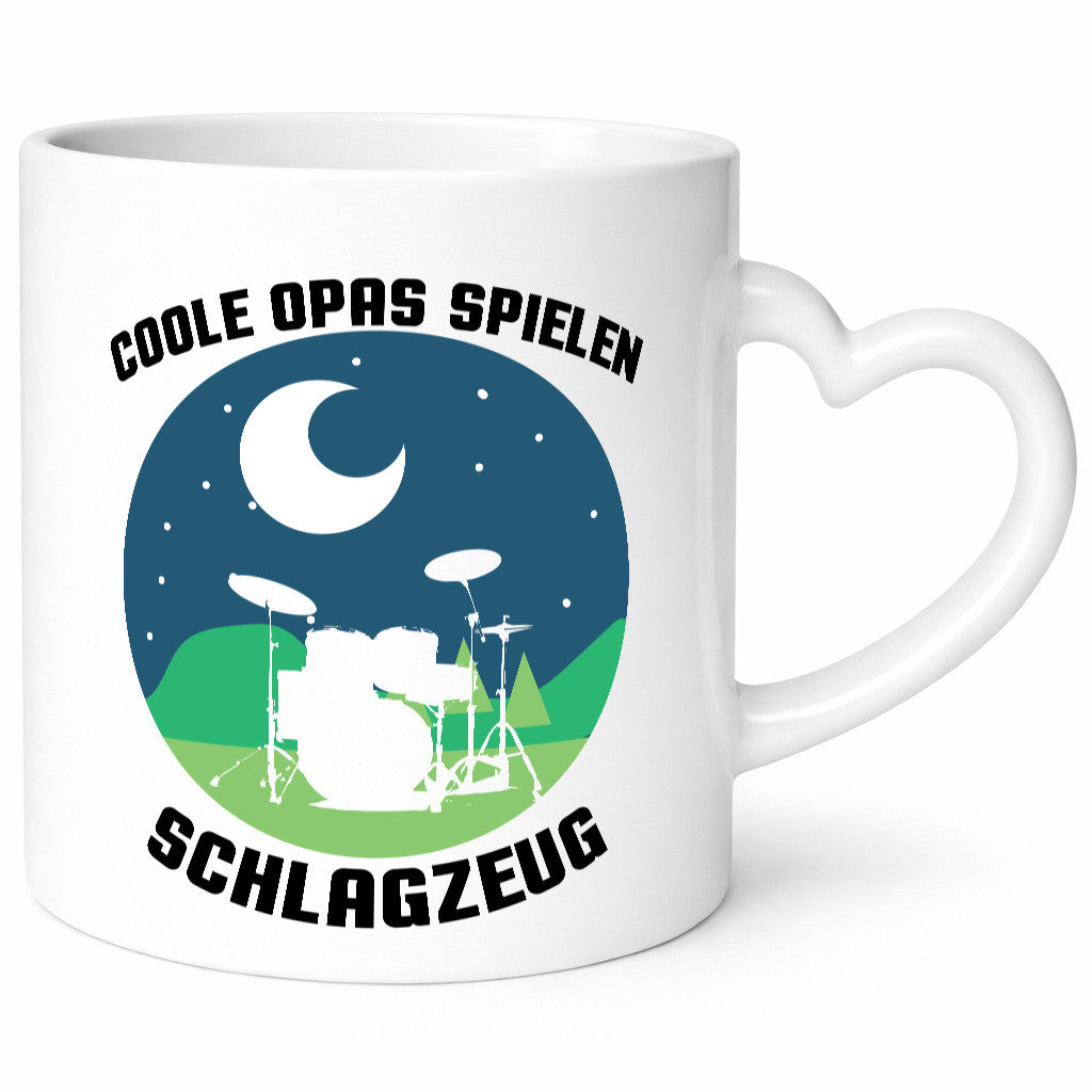 Coole Opas spielen Schlagzeug | Mond lustig Familie Geschenkidee Geschenk Tasse