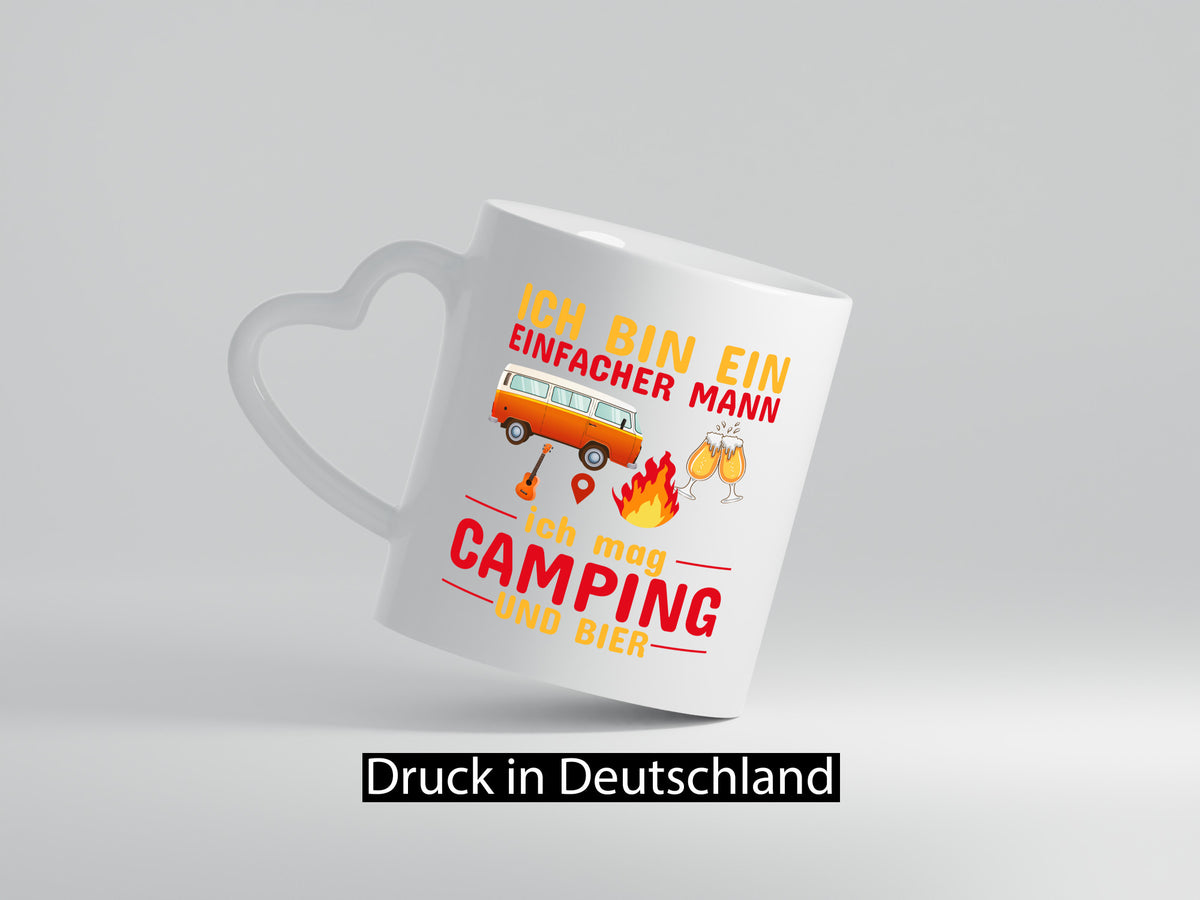 Ich mag Camping und Bier Geschenk Humor Geschenkidee lustiger Spruch Tasse
