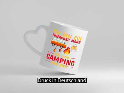 Ich mag Camping und Bier Geschenk Humor Geschenkidee lustiger Spruch Tasse