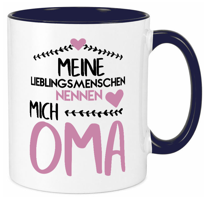 Oma Tasse | Lieblingsmenschen Großmutter Herzen lustiger Spruch Geschenk