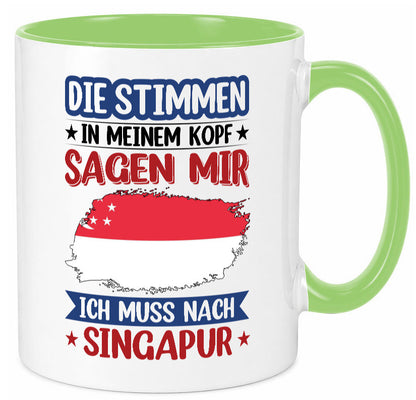 Singapur | Urlaub Stimmen in meinem Kopf Traumland v2 lustiger Spruch Geschenk