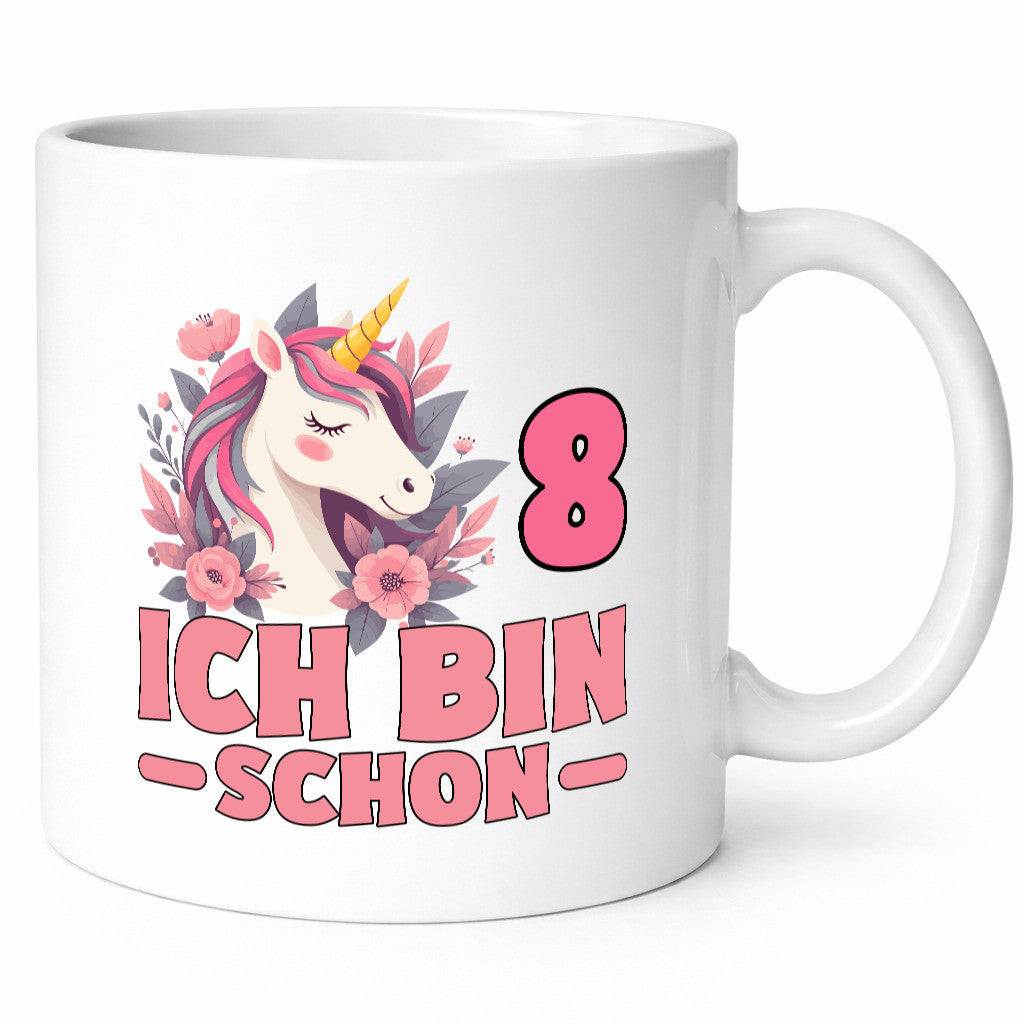 8. Geburtstag | 8 Jahre Einhorn bin schon Mädchen Geschenk Geschenkidee