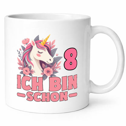 8. Geburtstag | 8 Jahre Einhorn bin schon Mädchen Geschenk Geschenkidee