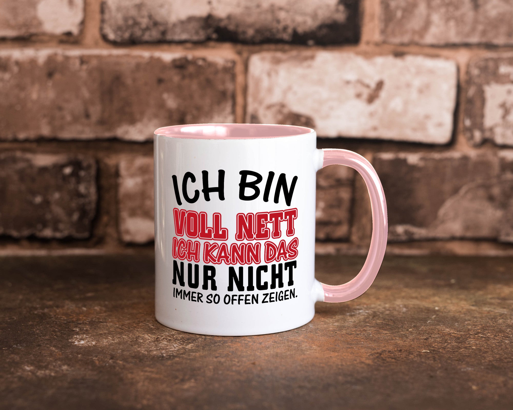 Ich bin voll nett Geschenkidee Humor Tasse