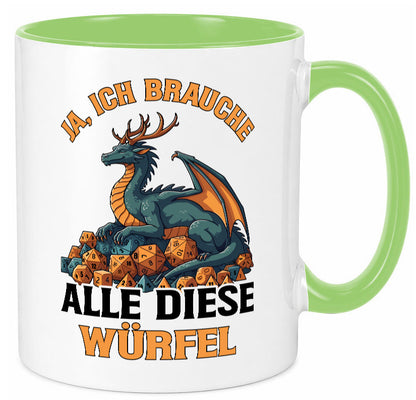 Ja ich brauche alle diese Würfel | Drache Rollenspiel v2 Geschenk Humor