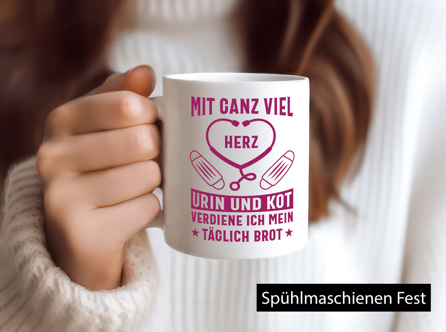 Herz, Urin, Kot, damit verdien ich mein Brot | Stethoskop Geschenk Humor