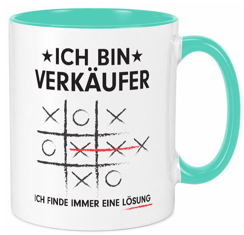 Löse Probleme: Verkäufer | Kollege Verkaufsjob v3 Geschenk Arbeit Kollegen Büro Tasse