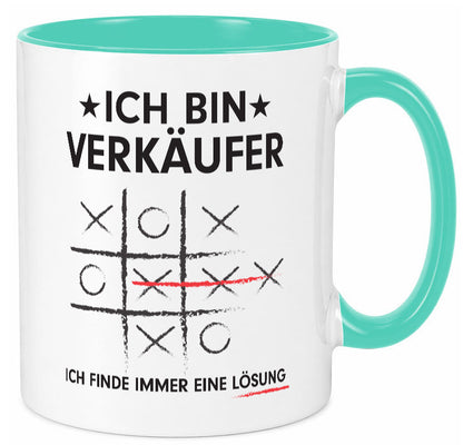 Löse Probleme: Verkäufer | Kollege Verkaufsjob v3 Geschenk Arbeit Kollegen Büro Tasse