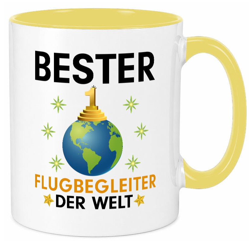 Welt Bester Flugbegleiter | Steward Flughafen Geschenkidee Humor Tasse