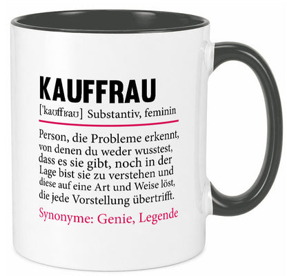 Kauffrau | Humor Spruch Definition Kauffrauen Geschenkidee Tasse