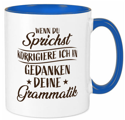 Grammatik korrigieren während du sprichst | Sterne lustig Humor Geschenkidee