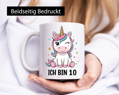 10. Geburtstag | 10 Jahre Einhorn Mädchen v2 Humor Geschenkidee Tasse