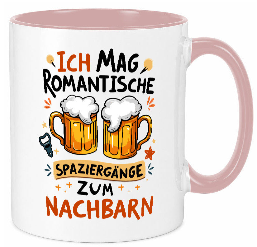 Spaziergang zum Nachbarn | Biertrinker Lieblingsnachbar v2 Humor Geschenkidee Tasse