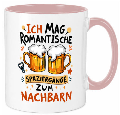 Spaziergang zum Nachbarn | Biertrinker Lieblingsnachbar v2 Humor Geschenkidee Tasse