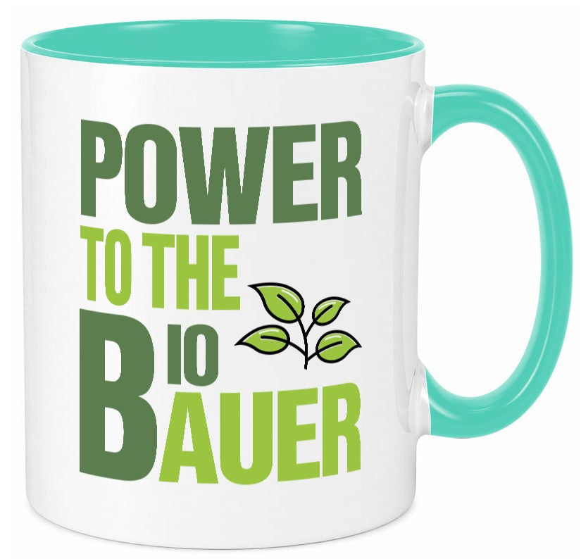 Bio Bauer Power | Landwirt Tasse Bauernhof Spruch lustig Humor Geschenkidee