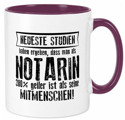 Neuste Studien: Notarin | Juristin lustig Humor Geschenkidee Geschenk Tasse