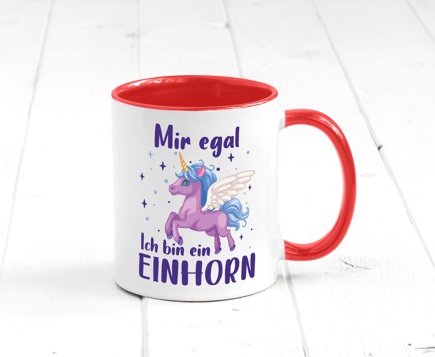 Mir egal, ich bin ein Einhorn | lustig Humor Geschenkidee Geschenk Tasse