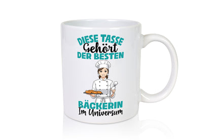 Im Universum: Bäckerin | Bäckerei Frauen Backen Humor Geschenkidee Tasse