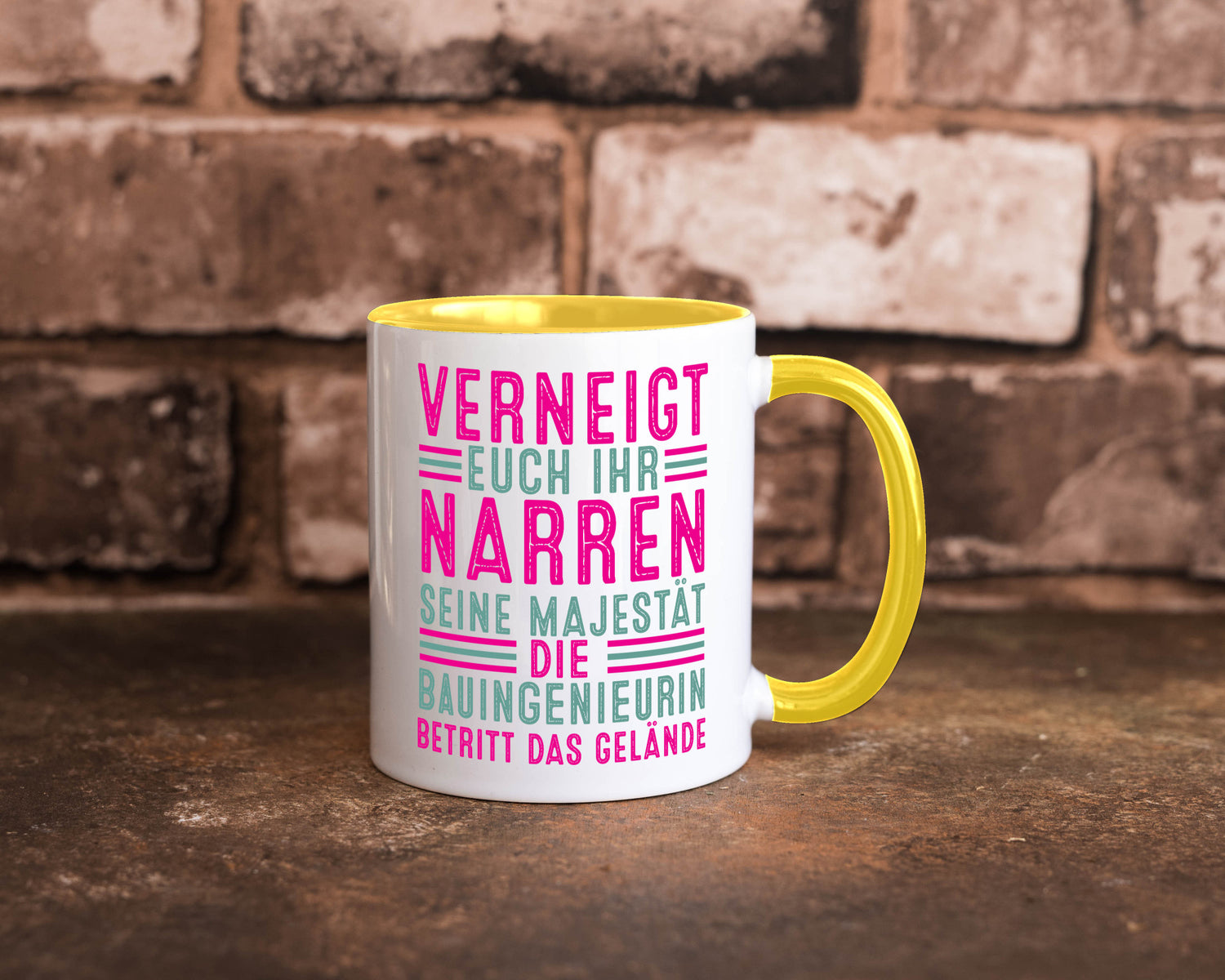 Verneigt euch: Bauingenieurin | Ingenieurin Geschenkidee Humor Tasse