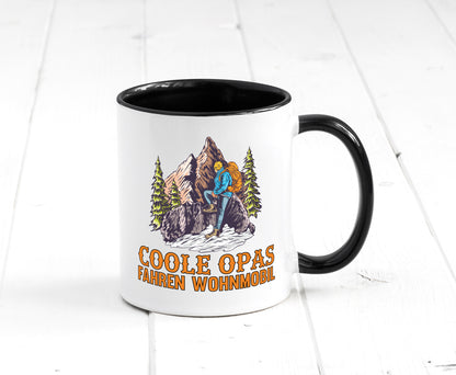 Coole Opas fahren Wohnmobil | Opa Wanderer Berge Humor Familie Geschenkidee Tasse