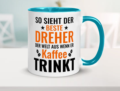 Kaffee trinkt: Dreher | Fräser Geschenkidee Humor Tasse