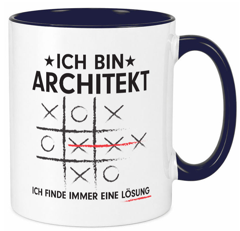 Lösung finden: Architekt | Architektur Büro v2 Humor Arbeit Kollegen Tasse