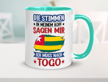 Togo | Urlaub Stimmen in meinem Kopf Traumland Humor Geschenkidee Tasse