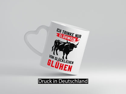 Ich trinke nur Glühwein | Glühen Farmer Humor Geschenkidee Tasse