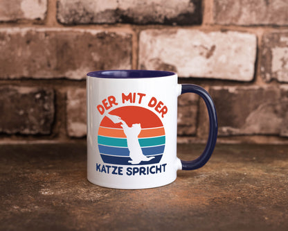 Der mit Katze Spricht | Katzenliebhaber Humor Tierliebhaber Geschenkidee Tasse