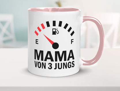 Mama von 3 Jungs | Muttertag Geschwister lustiger Spruch Geschenk Familie