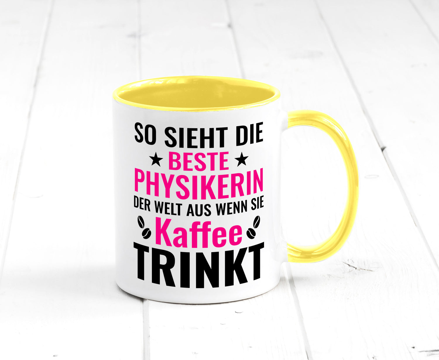 Kaffee trinkt: Physikerin | Physik Geschenk Humor Geschenkidee lustiger Spruch