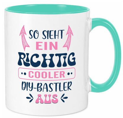 Richtig Cooler DIY Bastler | Basteln Handmade Humor Geschenkidee Tasse