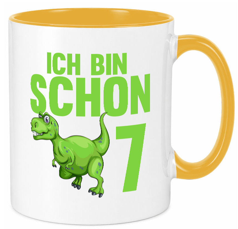 7. Geburtstag | 7 Jahre Dino Dinosaurier Humor Geschenkidee Tasse