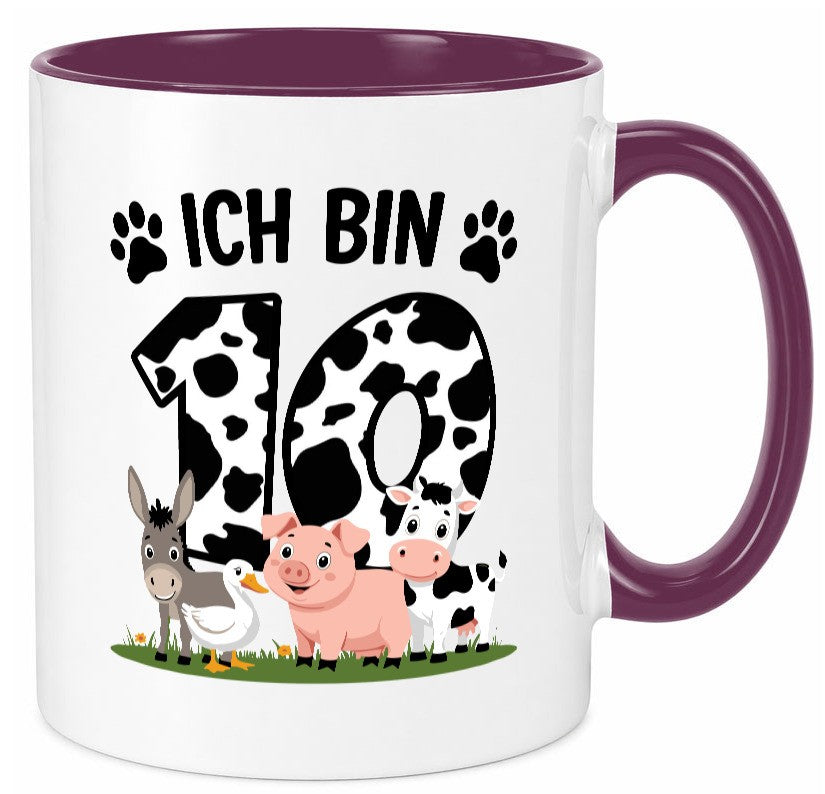 10 Geburtstag | Jahre Farmer Kind lustiger Spruch Geschenk Geschenkidee Tasse