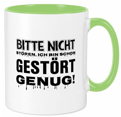 Ich bin schon gestört lustiger Spruch Geschenk Humor Geschenkidee Tasse