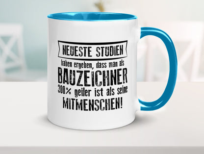 Neuste Studien: Bauzeichner | Zeichner Humor Geschenkidee Tasse