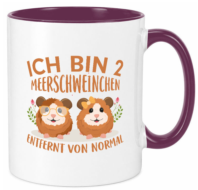 Zwei Meerschweinchen | Tierfreund Tasse Tier Liebe lustig Tierliebhaber Humor