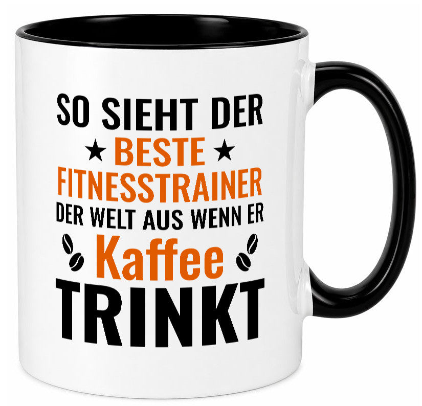 Kaffee trinkt: Fitnesstrainer | Personal Trainer Geschenk Humor Geschenkidee Tasse