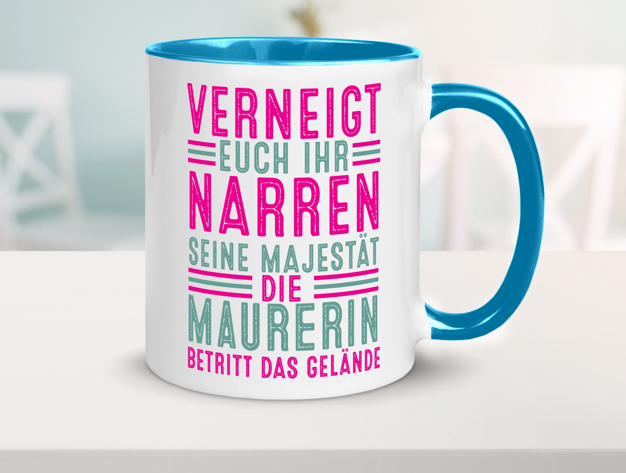 Verneigt euch: Maurerin Humor Geschenkidee Tasse