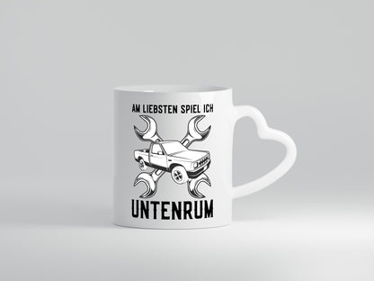 Spiele am liebsten untenrum | Werkstatt Mechaniker Tunen lustiger Spruch