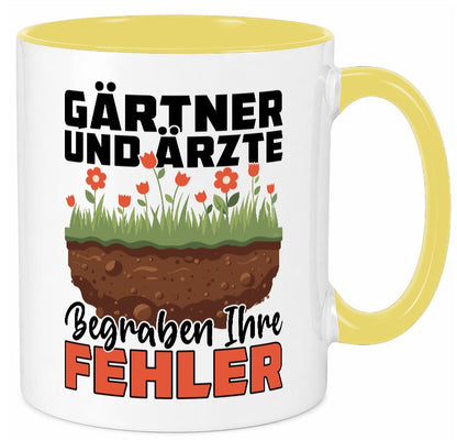 Gärtner und Ãrzte begraben ihre probleme | Humor Geschenkidee Tasse