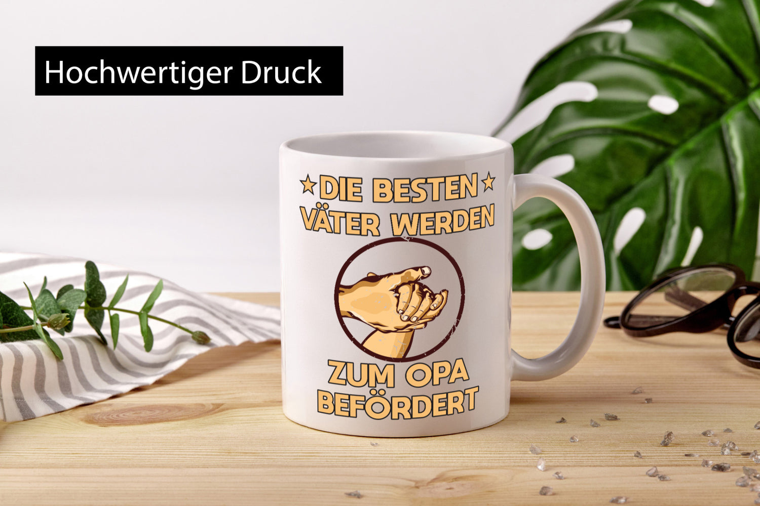 Besten Väter werden zum Opa befördert | Zwei Hände Geschenkidee Familie Humor