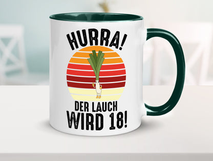 Hurra der lauch wird 18 | 18. Geburtstag Ehrentag lustiger Spruch Geschenk