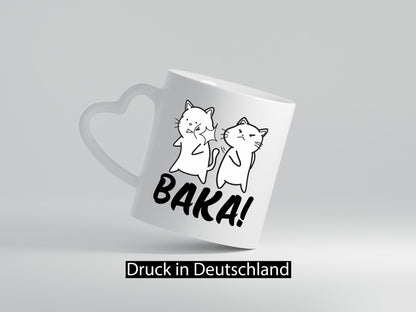 Baka! | böse Katze Ohrfeige Comic Runterhauen Geschenkidee Tierliebhaber Humor