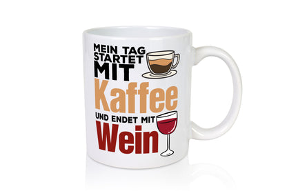 Coffee and Wine | Coffee Drinker Mug Wine Drinker Humor Gift Idea