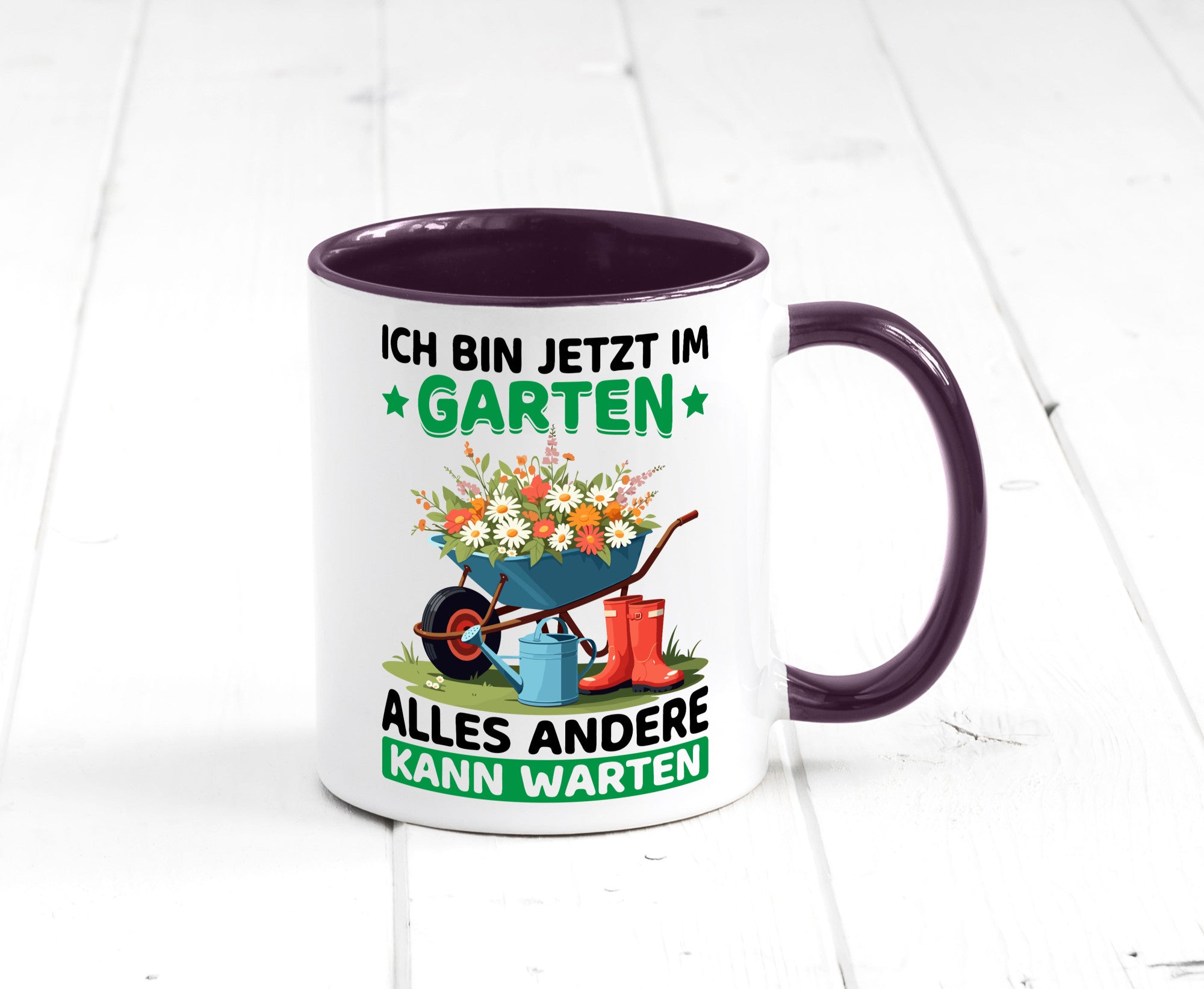 Im Garten alles andere kann warten | Gärtner Gartenarbeit Geschenk Arbeit