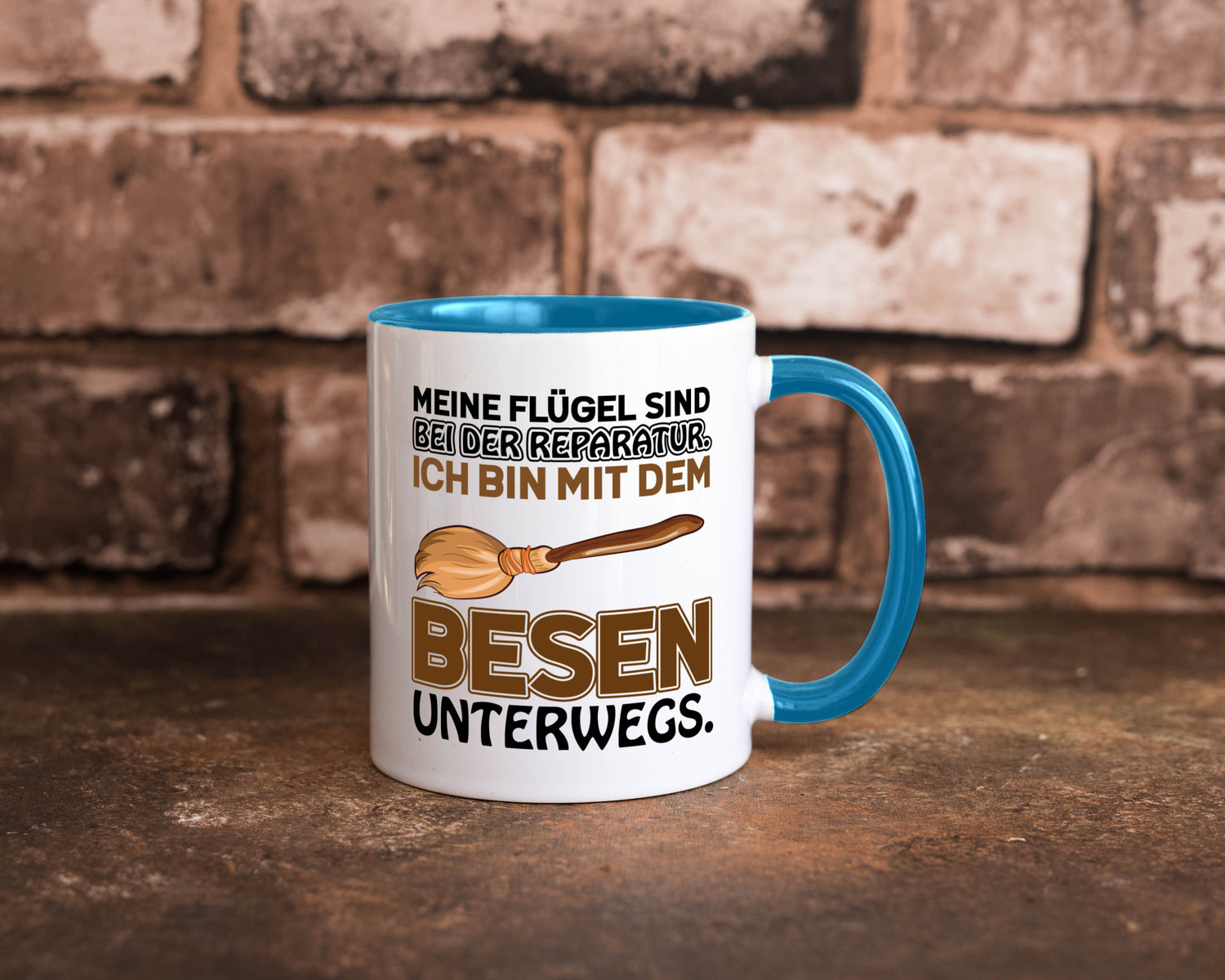 Flügel Reperatur lustig Humor Geschenkidee Geschenk Tasse