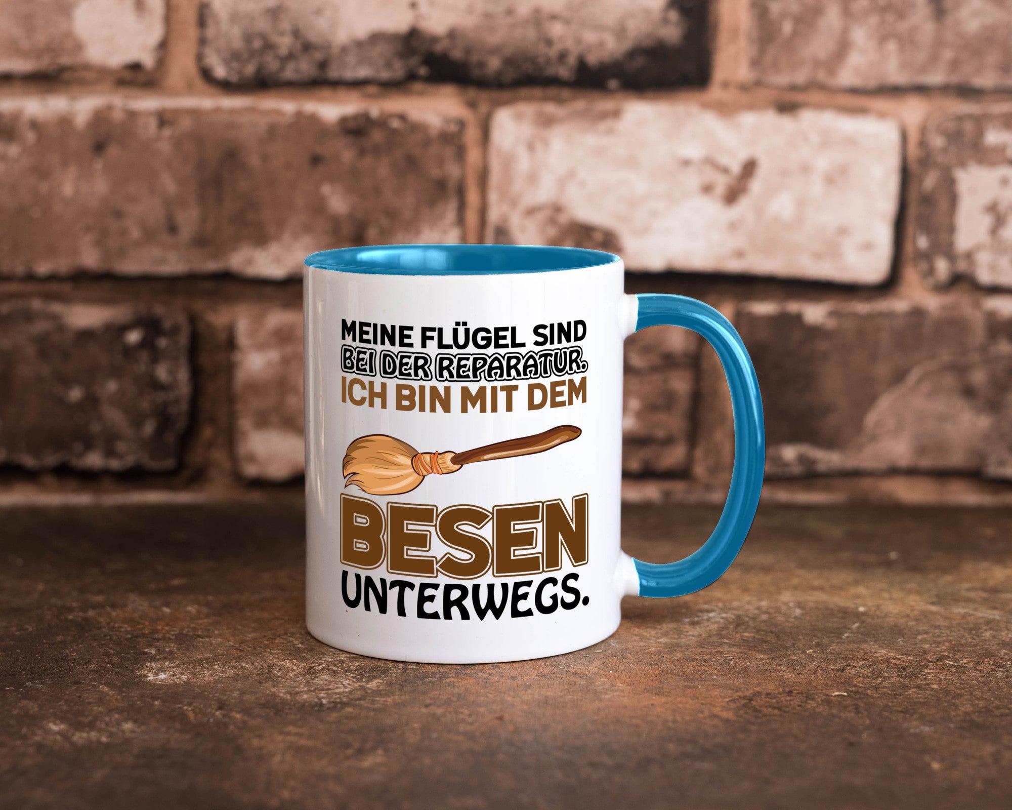 Flügel Reperatur lustig Humor Geschenkidee Geschenk Tasse